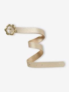 Niña-Accesorios-Cinturones-Cinturón dorado de flores para niña