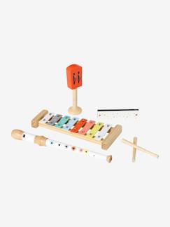 Juguetes- Primera edad-Pack de 4 instrumentos musicales de madera FSC®