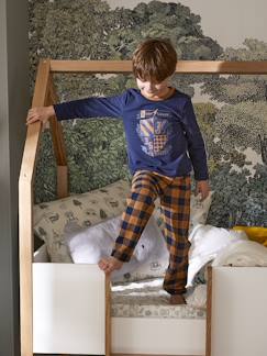 Pijama con escudo y pantalón de franela para niño