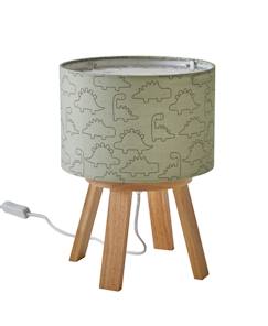 Textil Hogar y Decoración-Lámpara de madera para mesita de noche - Pequeño dinosaurio