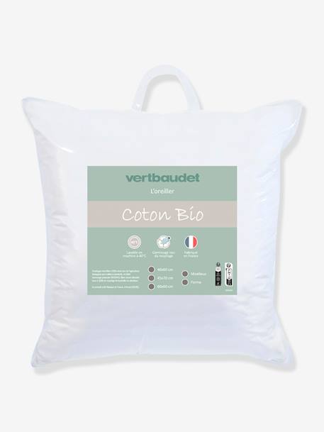 Almohada mullida de algodón orgánico* COLECCIÓN BIO blanco 