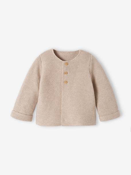 OEKO-TEX®-Bebé-Sudaderas, jerséis y chaquetas de punto-Cárdigan de algodón galga fina, bebé