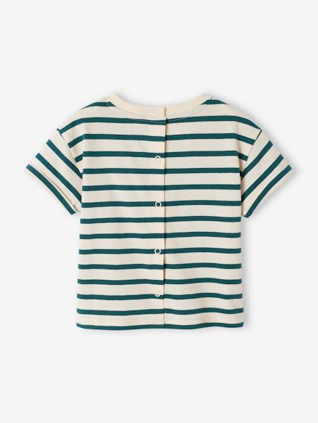 Camiseta para bebé - Cápsula familiar náutica rayas verde 