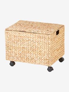 Habitación y Organización-Almacenaje-Cajas, cestas y cajones de almacenaje-Baúl con ruedas de jacinto de agua
