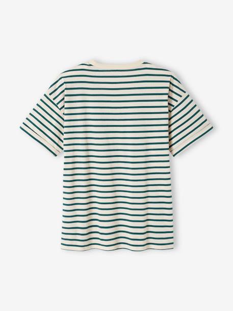 Camiseta mixta para adulto - Cápsula familiar náutica rayas verde 