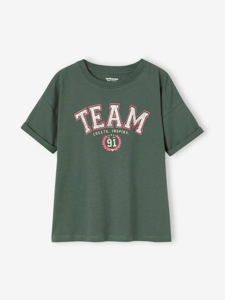 Camiseta deportiva de manga corta «Team» para niña verde 
