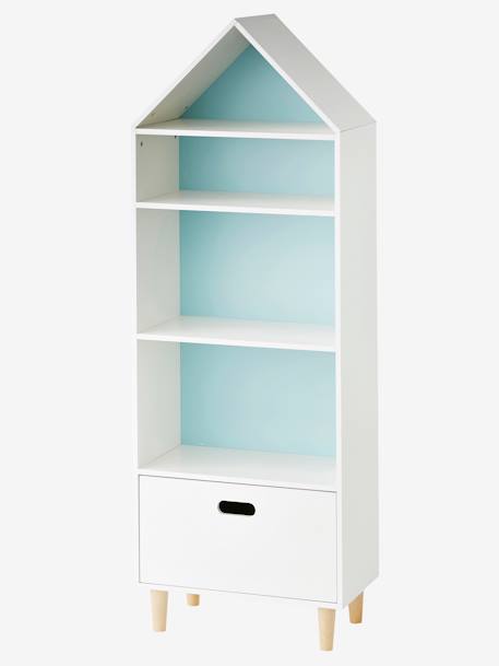 Mueble de almacenaje 'casita' con 5 casilleros Blanco 