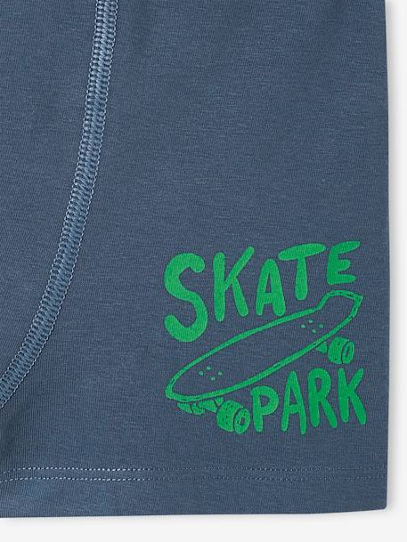 Pack de 5 bóxers stretch «Skate» para niño verde 