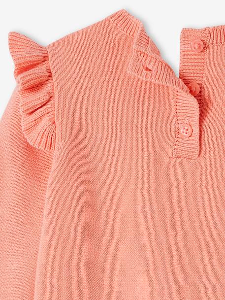 Jersey con volantes y pompones Cereza, para bebé rosa 