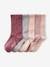 Pack de 5 pares de calcetines con lunares para niña rosa viejo 