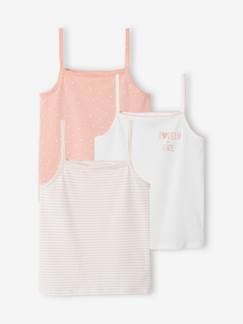 Pijamas y bodies bebé-Niña-Ropa interior-Pack de 3 camisetas de tirantes «fantasía» para niña - Basics