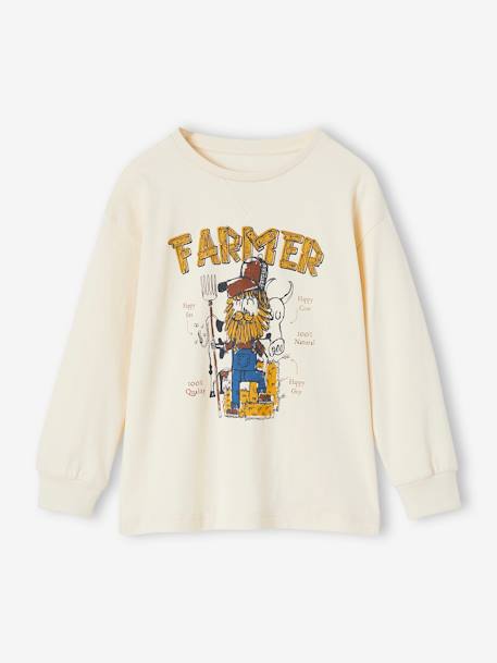 Camiseta con motivo «farmer» para niño crudo 