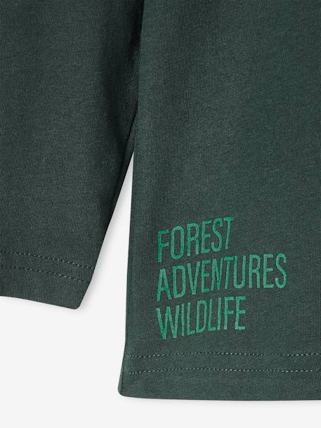 Camiseta con motivo de animal para niño verde pino 