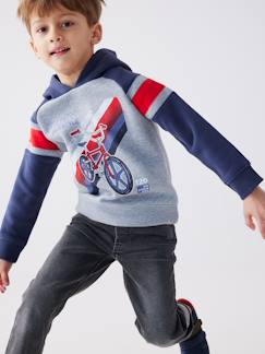 Niño-Jerséis, chaquetas de punto, sudaderas-Sudadera con capucha, motivo gráfico y mangas raglán para niño