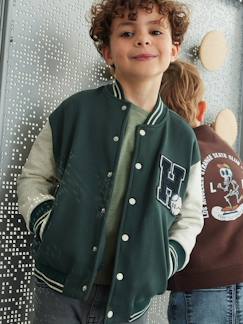 Niño-Jerséis, chaquetas de punto, sudaderas-Sudaderas-Sudadera estilo teddy de felpa con escudo de felpa de rizo para niño