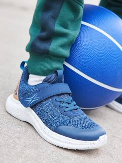 -Zapatillas deportivas infantiles ligeras con cordones y cierre autoadherente
