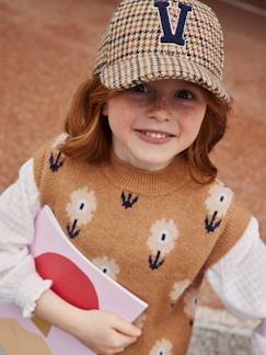 Niña-Accesorios-Gorros, bufandas, guantes-Gorra de abrigo a cuadros para niña