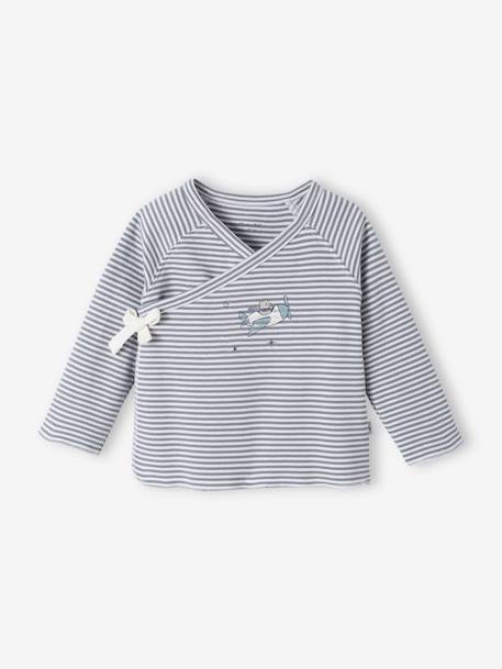 Ecorresponsables-Bebé-Camisetas-Chaqueta cruzada de interlock para bebé recién nacido - BASICS