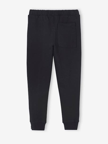Pantalón jogging deportivo con bajo con cremallera y bolsillos de carpintero para niño liquen+negro 