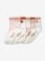 Pack de 5 pares de calcetines con lunares/a rayas para bebé niña óxido 
