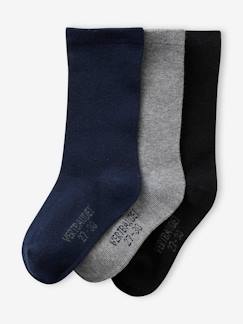 -Pack de 3 pares de calcetines sin costuras para niño
