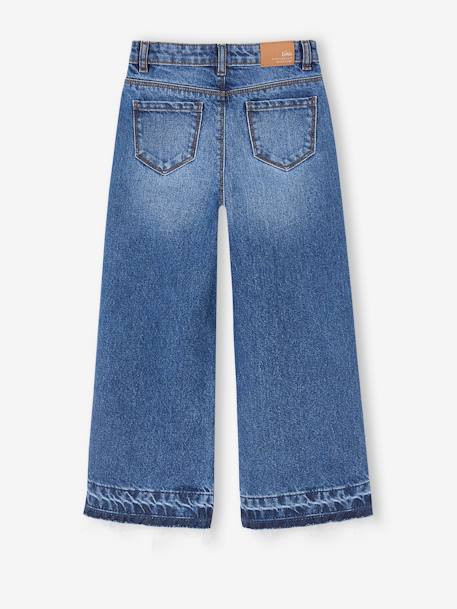 Vaqueros anchos con bajo deshilachado para niña azul jeans+denim bleached+denim gris+stone 