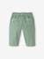 Pantalón de twill con cintura elástica para bebé verde 