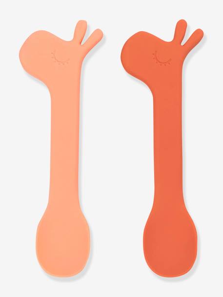Pack de 2 cucharas de silicona «Lalee» - DONE BY DEER naranja+verde 