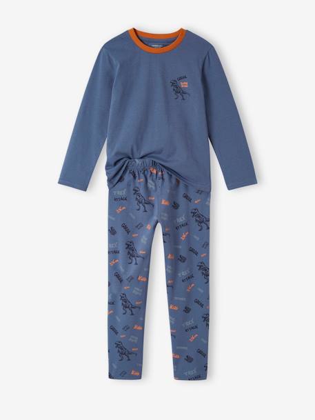 Pack de 2 pijamas «Dinosaurio» para niño azul índigo 