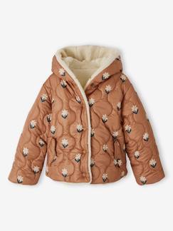 Niña-Abrigos y chaquetas-Cazadoras y chaquetas acolchadas-Chaqueta acolchada reversible con capucha para niña