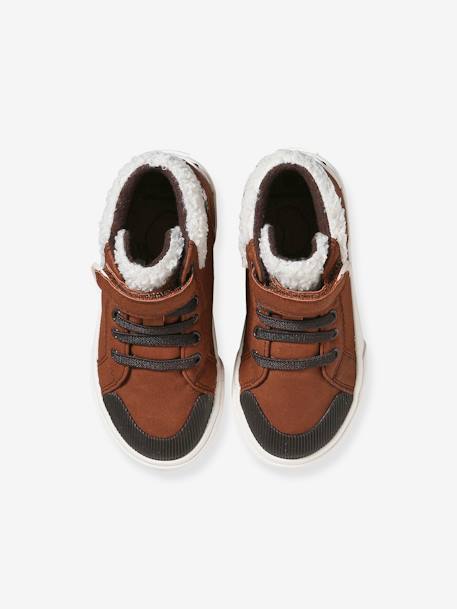 Zapatillas deportivas infantiles de caña alta - Colección primera infancia marrón 
