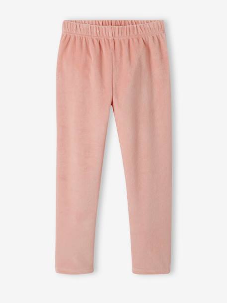 Pack de 2 pijamas «love» de terciopelo para niña rosa viejo 