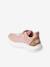 Zapatillas deportivas ligeras con cordones y cierre autoadherente para niña rosa 