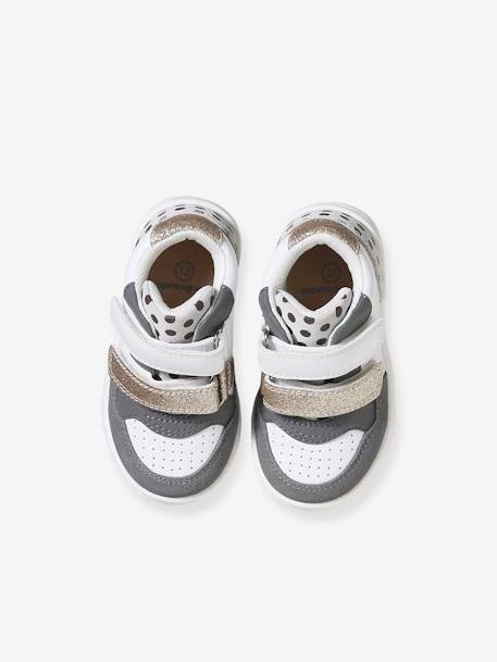 Zapatillas deportivas con cierre autoadherente fantasía para bebé blanco 