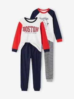Niño-Pack de 2 pijamas «Sport US» para niño