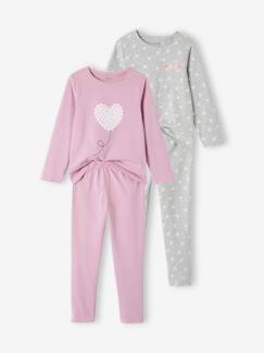 Niña-Pijamas-Pack de 2 pijamas «margaritas» para niña