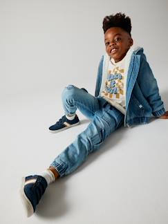 Ecorresponsables-Niño-Pantalón cargo de denim fácil de vestir para niño