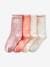 Pack de 4 pares de calcetines de estilo vintage para niña rosa 