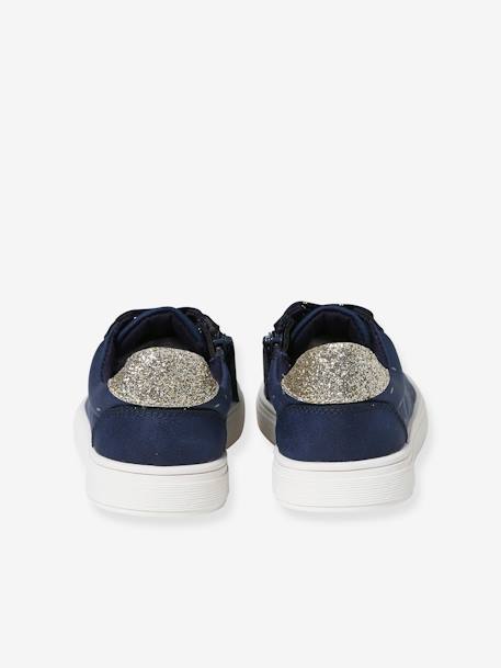 Zapatillas deportivas con estampado, cordones y cremallera para niña azul estampado 