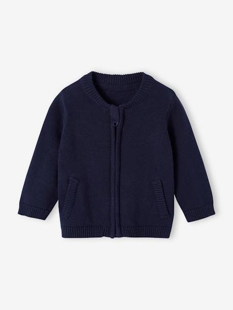 Bebé-Sudaderas, jerséis y chaquetas de punto-Chaquetas de punto-Cárdigan con cremallera y espíritu «teddy» para bebé