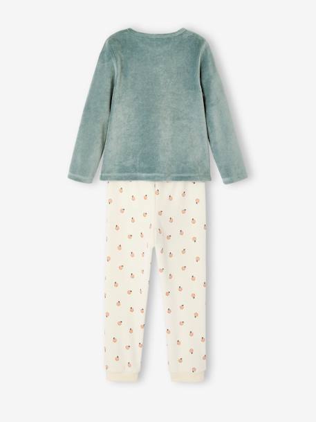 Pijama de terciopelo «fruta» para niña melocotón 