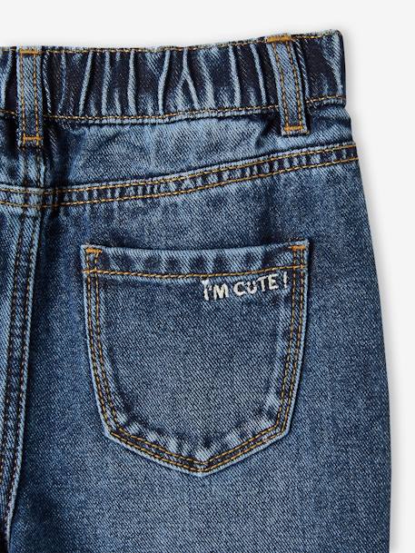 Vaqueros «Mom fit» de MorphologiK para niña - Talla de cadera MEDIANA azul jeans+doble stone+stone 