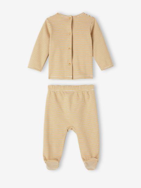 Pack de 2 pijamas de interlock para bebé «Dinosaurio» arcilla 
