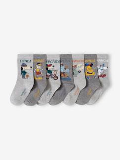 Niño-Ropa interior-Pack de 7 pares de calcetines para toda la semana «mascotas» para niño