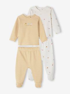 -Pack de 2 pijamas de interlock para bebé «Dinosaurio»