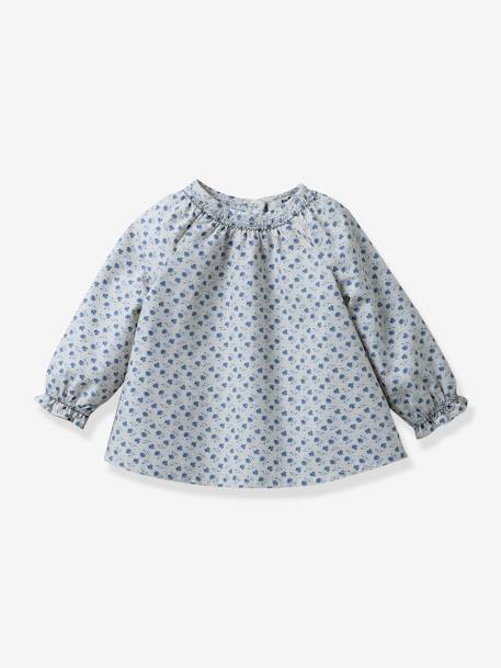 Bebé-Blusas, camisas-Camisita con smocks para bebé - Cyrillus