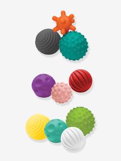 Juguetes- Primera edad-Set de 10 pelotas flexibles y sensoriales - INFANTINO