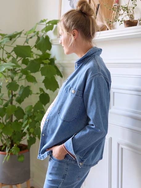 Camisa vaquera para embarazo y lactancia denim natural 
