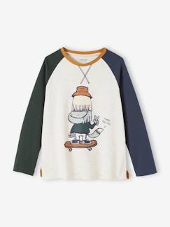Niño-Camisetas y polos-Camiseta deportiva de manga larga raglán con motivo de monstruo skater para niño