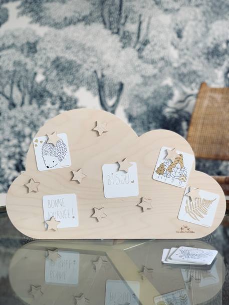 Portarretratos de madera «Nubes y estrellas» - Les Petites Hirondelles madera 
